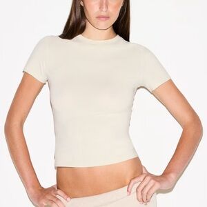 Skims Cotton T Shirt Bone